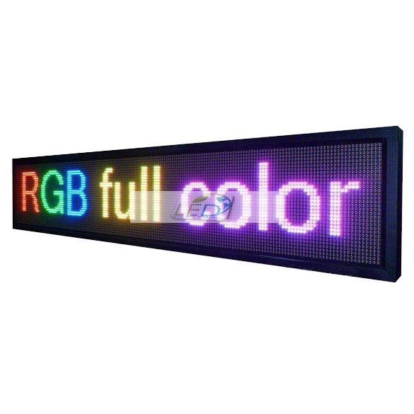  FÉNYÚJSÁG SZÍNES 360cm x 37cm RGB LED REKLÁMTÁBLA KÜLTÉRI KIVITEL LEDbox + AJÁNDÉK WIFI VEZÉRLÉSSEL